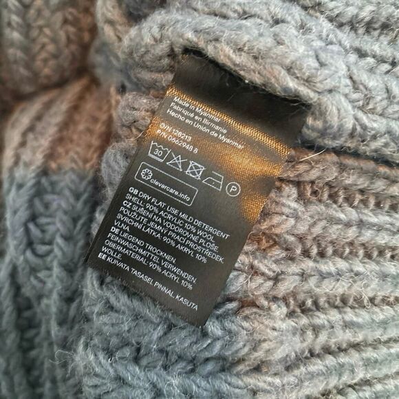 H&M Green Acrylic Long Sleeve Turtle Neck Chunky Knit Sweater Size XL - Picture 5 of 6